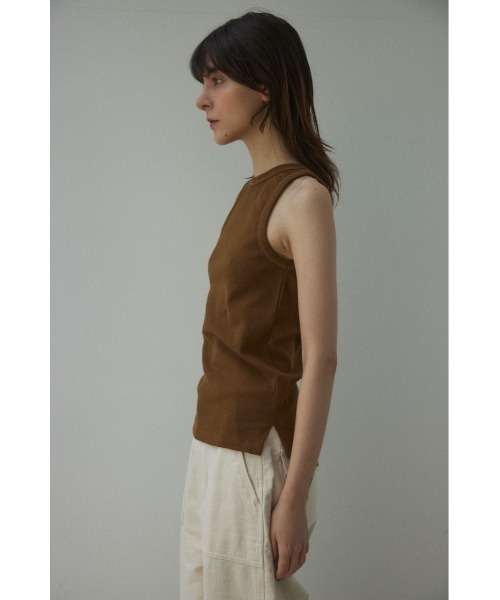 BLACK BY MOUSSY(ブラックバイマウジー)の「standard tanktop(スタンダードタンクトップ)(タンクトップ・レディース・ライトブラウン/オフホワイト/ライトブラック・FREE)」の13枚目の写真