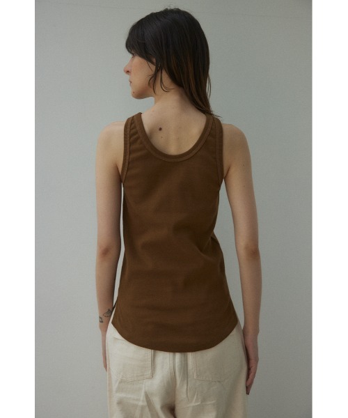 BLACK BY MOUSSY(ブラックバイマウジー)の「standard tanktop(スタンダードタンクトップ)(タンクトップ・レディース・ライトブラウン/オフホワイト/ライトブラック・FREE)」の14枚目の写真