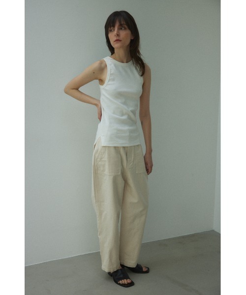 BLACK BY MOUSSY(ブラックバイマウジー)の「standard tanktop(スタンダードタンクトップ)(タンクトップ・レディース・ライトブラウン/オフホワイト/ライトブラック・FREE)」の17枚目の写真