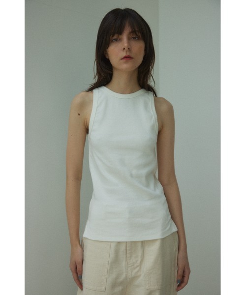 BLACK BY MOUSSY(ブラックバイマウジー)の「standard tanktop(スタンダードタンクトップ)(タンクトップ・レディース・ライトブラウン/オフホワイト/ライトブラック・FREE)」の18枚目の写真