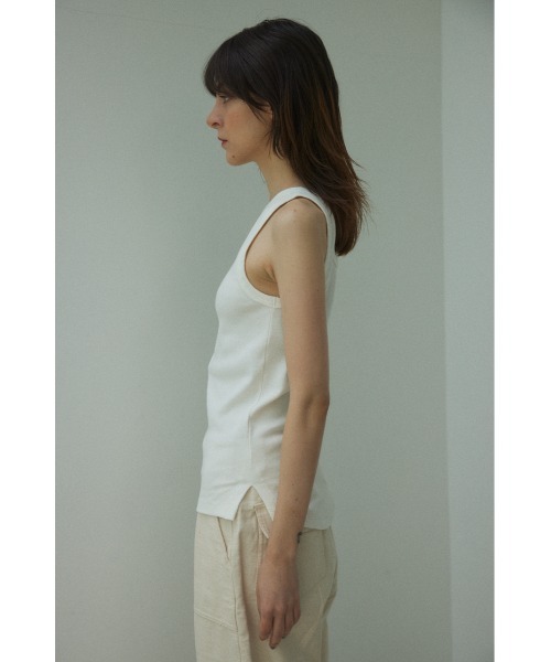 BLACK BY MOUSSY(ブラックバイマウジー)の「standard tanktop(スタンダードタンクトップ)(タンクトップ・レディース・ライトブラウン/オフホワイト/ライトブラック・FREE)」の19枚目の写真