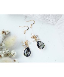 【Riko】パール×ブラックピアス(MA)