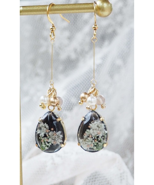 tone(トーン)の「【Riko】パール×ブラックピアス(MA)(ピアス(両耳用)・レディース・ブラック・FREE)」の3枚目の写真