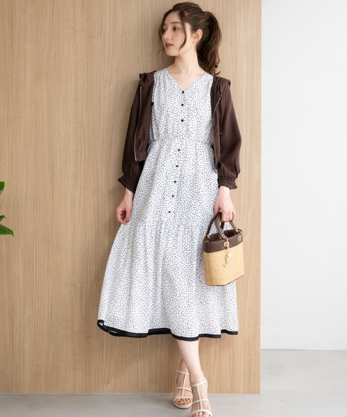 MISCH MASCH（ミッシュマッシュ）の「■2023春夏新作■シアージップパーカー/MM318124（その他アウター・レディース・ダークブラウン/ベージュ/キナリ/グリーン/ピンク系・M）」の7枚目の写真