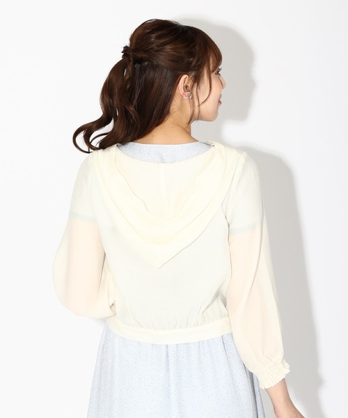 MISCH MASCH（ミッシュマッシュ）の「■2023春夏新作■シアージップパーカー/MM318124（その他アウター・レディース・ダークブラウン/ベージュ/キナリ/グリーン/ピンク系・M）」の10枚目の写真