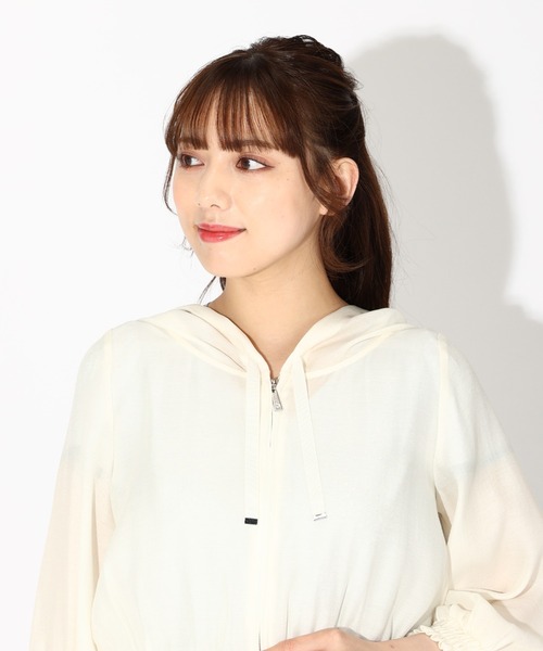 MISCH MASCH（ミッシュマッシュ）の「■2023春夏新作■シアージップパーカー/MM318124（その他アウター・レディース・ダークブラウン/ベージュ/キナリ/グリーン/ピンク系・M）」の14枚目の写真