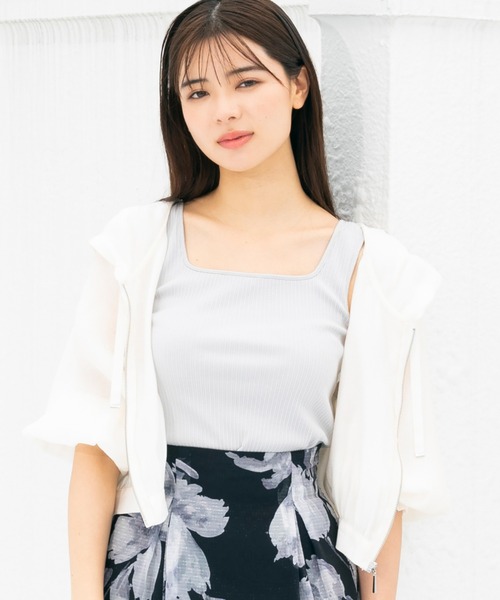 MISCH MASCH（ミッシュマッシュ）の「■2023春夏新作■シアージップパーカー/MM318124（その他アウター・レディース・ダークブラウン/ベージュ/キナリ/グリーン/ピンク系・M）」の18枚目の写真