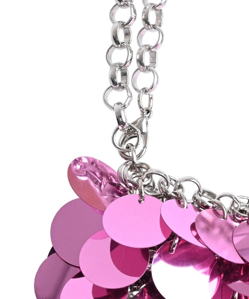 Narcissus（ナルシス）の「【Narcissus】スパンコールバッグ（ショルダーバッグ・レディース・シルバー/ピンク・FREE）」の8枚目の写真