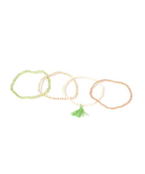 studio CLIP(スタディオクリップ)の「4SETビーズブレスレット(ブレスレット・レディース・グリーン/ブルー・FREE)」の2枚目の写真