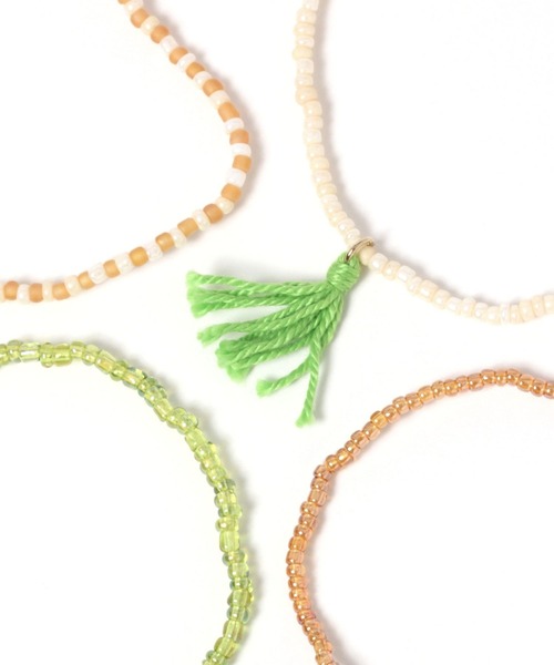 studio CLIP(スタディオクリップ)の「4SETビーズブレスレット(ブレスレット・レディース・グリーン/ブルー・FREE)」の3枚目の写真