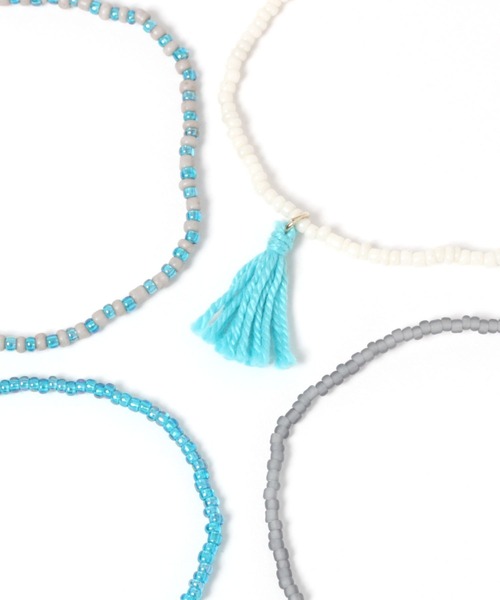 studio CLIP(スタディオクリップ)の「4SETビーズブレスレット(ブレスレット・レディース・グリーン/ブルー・FREE)」の4枚目の写真