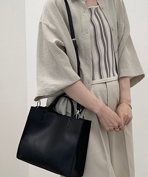 LEPSIM(レプシィム)の「フェイクレザー3WAYバッグ 960960(ショルダーバッグ・レディース・グレイッシュベージュ/ライトブラウン/ブラック/アイボリー・ONE SIZE)」の20枚目の写真