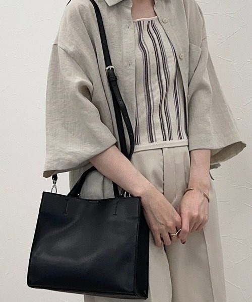 LEPSIM(レプシィム)の「フェイクレザー3WAYバッグ 960960(ショルダーバッグ・レディース・グレイッシュベージュ/ライトブラウン/ブラック/アイボリー・ONE SIZE)」の21枚目の写真