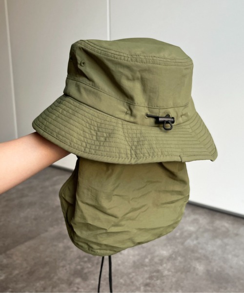 CPCM（シーピーシーエム）の「タレ付きアドベンチャーハット（ハット・レディース・ブラック/カーキ・FREE）」の6枚目の写真