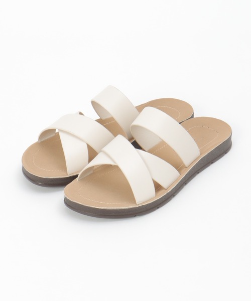 ikka(イッカ)の「軽量クロスベルトサンダル(サンダル・レディース・ベージュ/ブラック/オフホワイト・M/L)」の12枚目の写真