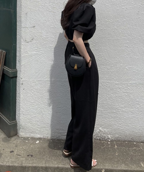 nuanti（ニュアンティ）の「ウエストリボンきれいめワイドタックパンツ（その他パンツ・レディース・グレー/ベージュ/ブラック・L/M/S）」の16枚目の写真