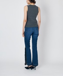 クラネ　CLANE sleeveless zip rib knit tops CLANE（クラネ）の「CLANE SLEEVELESS ZIP RIB KNIT TOPS（ニット
