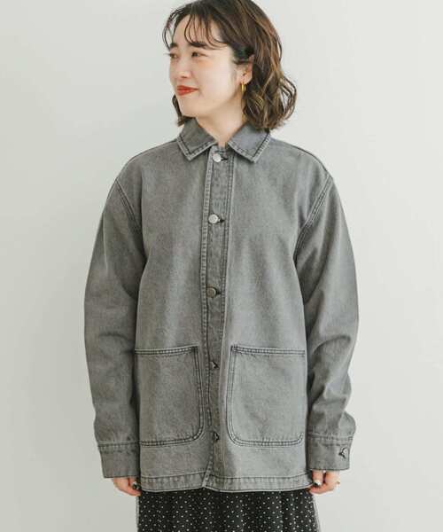 ITEMS URBANRESEARCH（アイテムズ アーバンリサーチ）の「デニムオーバージャケット（デニムジャケット・レディース・ブラック/ブルー・FREE）」の22枚目の写真