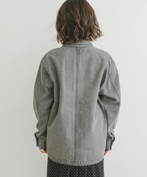 ITEMS URBANRESEARCH（アイテムズ アーバンリサーチ）の「デニムオーバージャケット（デニムジャケット・レディース・ブラック/ブルー・FREE）」の20枚目の写真