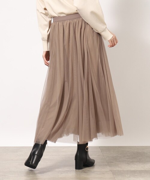 grove(グローブ)の「◆今っぽく着こなしたい大人の為のボリュームチュールスカート(スカート・レディース・モカ/チャコールグレー/ブラック・01/03/02/04/05)」の17枚目の写真