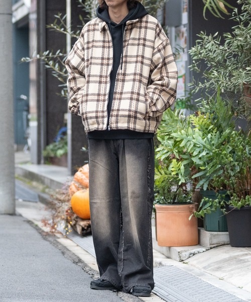 【WOLF&RITA】チェックのセットアップ　オレンジ系赤✖️グレー size12 WOLF&RITA】チェックのセットアップ オレンジ系赤✖️グレー