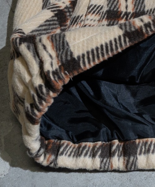 Red Cap Girl（レッドキャプガール）の「【a-r】〔Red Cap Girl/レッドキャップガール〕シャギーチェック ピス付きジャケット（ブルゾン・メンズ・ブラック/ブラウン・LARGE/MEDIUM/X-LARGE）」の5枚目の写真