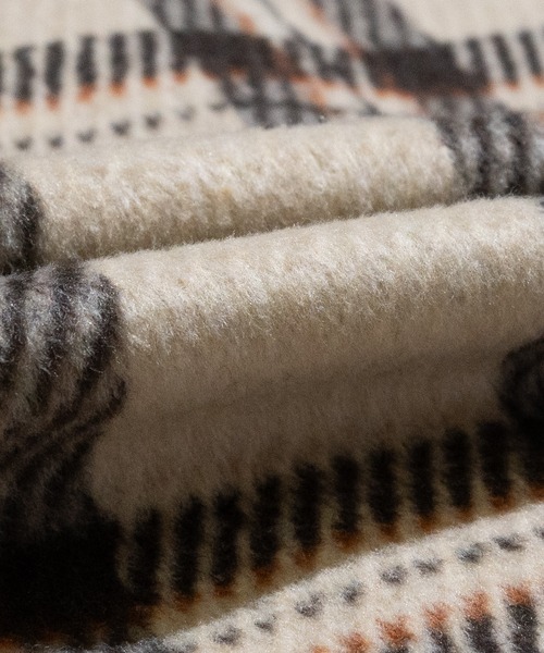 Red Cap Girl（レッドキャプガール）の「【a-r】〔Red Cap Girl/レッドキャップガール〕シャギーチェック ピス付きジャケット（ブルゾン・メンズ・ブラック/ブラウン・LARGE/MEDIUM/X-LARGE）」の4枚目の写真