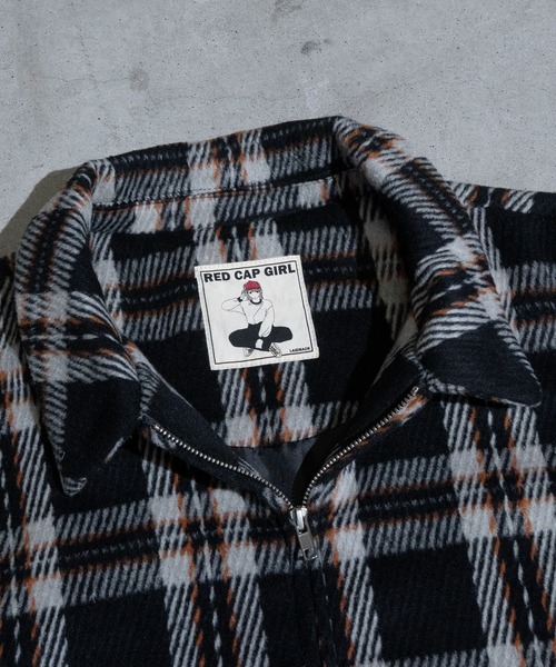Red Cap Girl（レッドキャプガール）の「【a-r】〔Red Cap Girl/レッドキャップガール〕シャギーチェック ピス付きジャケット（ブルゾン・メンズ・ブラック/ブラウン・LARGE/MEDIUM/X-LARGE）」の15枚目の写真