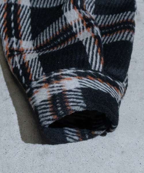 Red Cap Girl（レッドキャプガール）の「【a-r】〔Red Cap Girl/レッドキャップガール〕シャギーチェック ピス付きジャケット（ブルゾン・メンズ・ブラック/ブラウン・LARGE/MEDIUM/X-LARGE）」の13枚目の写真