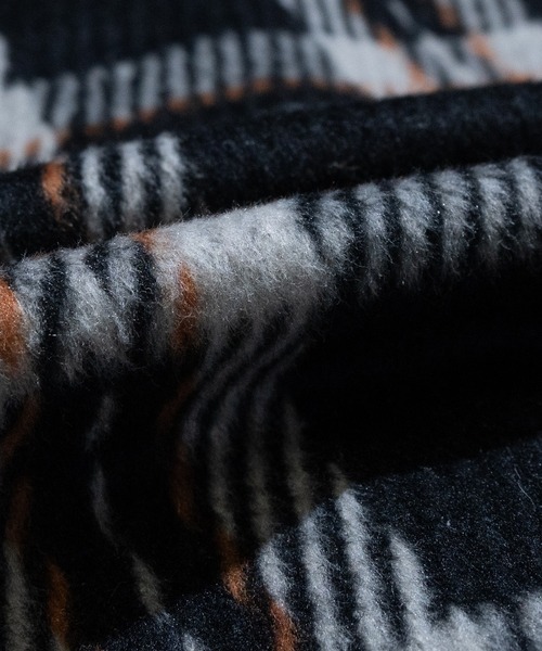 Red Cap Girl（レッドキャプガール）の「【a-r】〔Red Cap Girl/レッドキャップガール〕シャギーチェック ピス付きジャケット（ブルゾン・メンズ・ブラック/ブラウン・LARGE/MEDIUM/X-LARGE）」の11枚目の写真