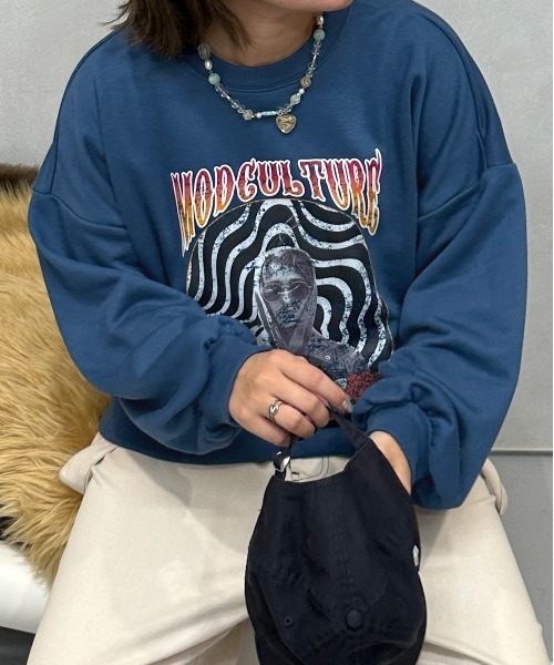 kutir（クティール）の「アソート裏毛スウェットプルオーバー（スウェット・レディース・杢グレー/ボルドー/スモークグレー/グレー系その他/チャコールグレー/レッド系その他/ネイビー系/ネイビー・FREE）」の6枚目の写真