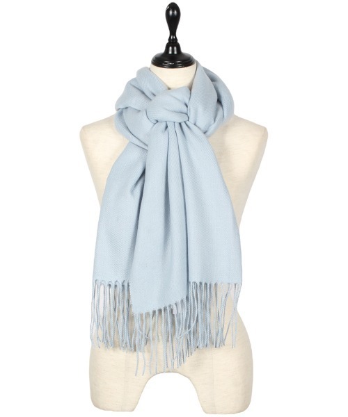 12Twelve Agenda(トゥエルブ アジェンダ)の「カシミアタッチ薄手大判ストール(マフラー・レディース・ベージュ/イエロー/サックスブルー/オフホワイト/フューシャピンク・FREE)」の4枚目の写真