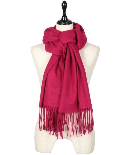 12Twelve Agenda(トゥエルブ アジェンダ)の「カシミアタッチ薄手大判ストール(マフラー・レディース・ベージュ/イエロー/サックスブルー/オフホワイト/フューシャピンク・FREE)」の5枚目の写真