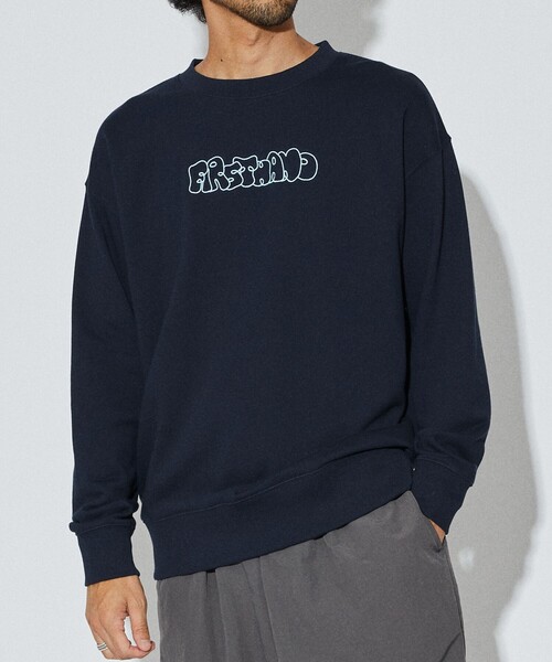 Firsthand（ファーストハンド）の「Firsthand/ファーストハンド Firsthand CREWNECK LOGO SWEAT / ロゴ刺繍 クルーネックスウェット（スウェット・メンズ・グレー/ネイビー/ブラック・M/L）」の3枚目の写真