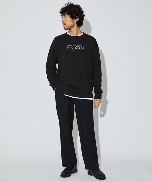 Firsthand（ファーストハンド）の「Firsthand/ファーストハンド Firsthand CREWNECK LOGO SWEAT / ロゴ刺繍 クルーネックスウェット（スウェット・メンズ・グレー/ネイビー/ブラック・M/L）」の14枚目の写真