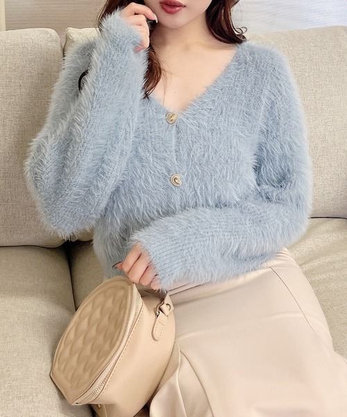 MIIA（ミーア）の「ふわふわニットカーディガン（カーディガン/ボレロ