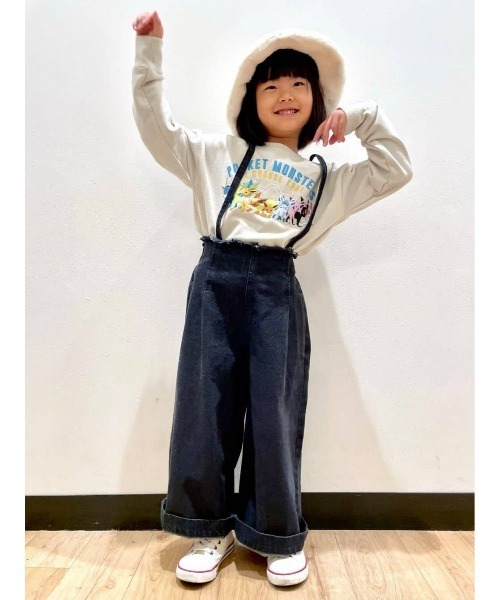 MPS(エムピーエス)の「【MPS】サス付きワイドフリンジデニム(デニムパンツ・キッズ・ブラック/ダークインディゴブルー・130/120/140/150)」の21枚目の写真