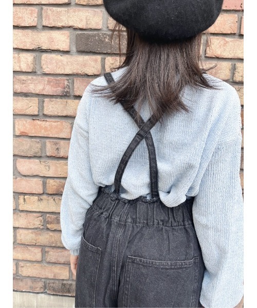 MPS(エムピーエス)の「【MPS】サス付きワイドフリンジデニム(デニムパンツ・キッズ・ブラック/ダークインディゴブルー・130/120/140/150)」の22枚目の写真