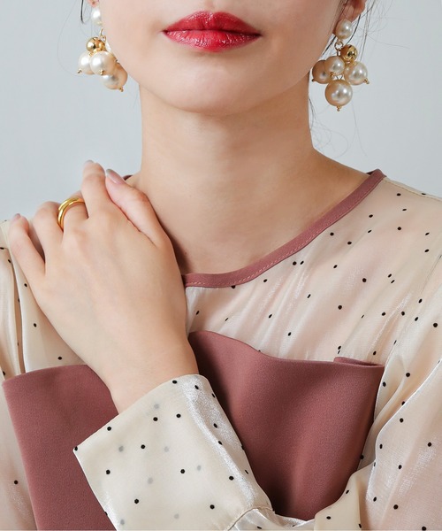 セール】たっぷり ボリューム パール ピアス パーティー 結婚式