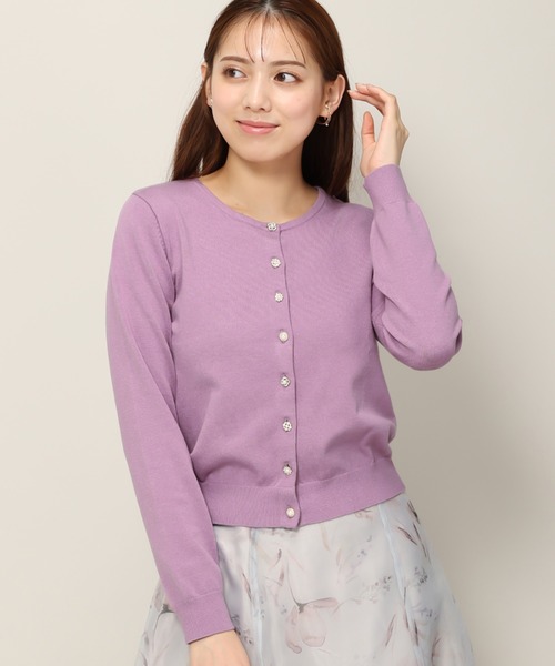 MISCH MASCH(ミッシュマッシュ)の「ベーシックビジューカーディガン/MM348406(カーディガン/ボレロ・レディース・パープル/ブルー/グレー/ブラック/グリーン/ホワイト・S/M)」の12枚目の写真