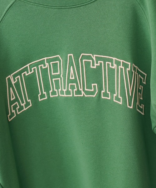 natural couture(ナチュラルクチュール)の「カレッジロゴ刺繍裏毛プルオーバー(Tシャツ/カットソー・レディース・ライトベージュ/チャコールグレー/ブルー/グリーン・FREE)」の21枚目の写真