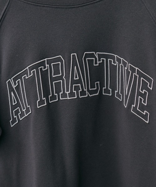natural couture(ナチュラルクチュール)の「カレッジロゴ刺繍裏毛プルオーバー(Tシャツ/カットソー・レディース・ライトベージュ/チャコールグレー/ブルー/グリーン・FREE)」の11枚目の写真