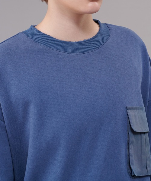 ONCILY(オンシェリー)の「NYLON POCKET SWEAT / ナイロンポケットスウェット(スウェット・メンズ・チャコールグレー/ブルー・MEDIUM/LARGE)」の14枚目の写真
