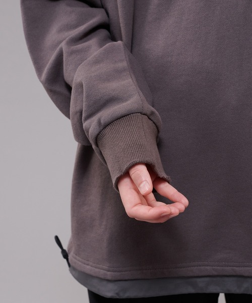 ONCILY(オンシェリー)の「NYLON POCKET SWEAT / ナイロンポケットスウェット(スウェット・メンズ・チャコールグレー/ブルー・MEDIUM/LARGE)」の3枚目の写真