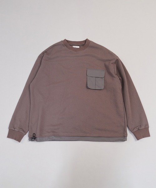 ONCILY(オンシェリー)の「NYLON POCKET SWEAT / ナイロンポケットスウェット(スウェット・メンズ・チャコールグレー/ブルー・MEDIUM/LARGE)」の5枚目の写真