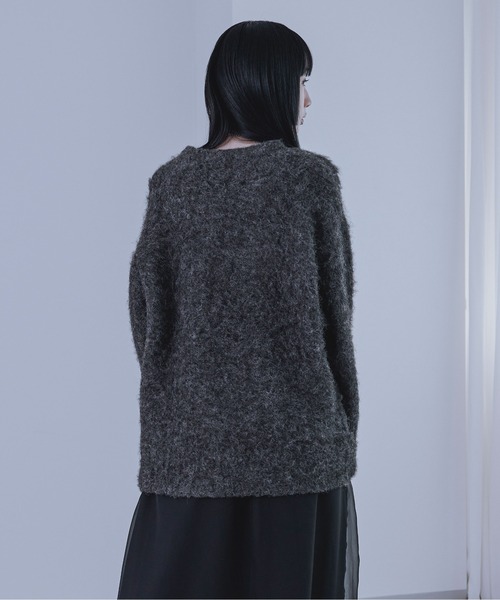 Ellno Loset(エルノロゼット)の「メランジシャギーニット(ニット/セーター・メンズ・ブルー/チャコールグレー・SMALL/LARGE/MEDIUM)」の12枚目の写真
