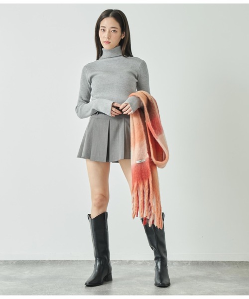 ANAP（アナップ）の「フリンジ大判ストール（ストール/ショール・レディース・ベージュ系その他/グリーン/ピンク/レッド・FREE）」の10枚目の写真