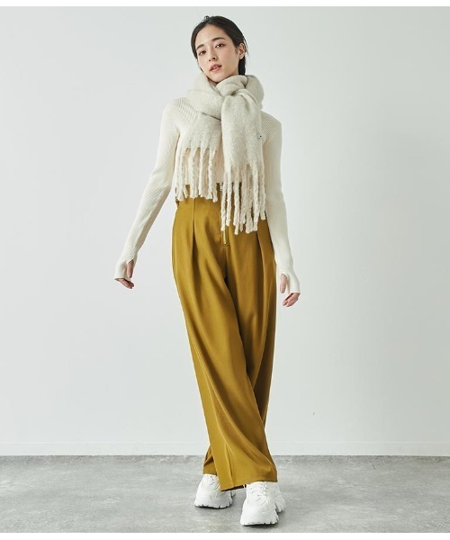 ANAP（アナップ）の「フリンジ大判ストール（ストール/ショール・レディース・ベージュ系その他/グリーン/ピンク/レッド・FREE）」の18枚目の写真