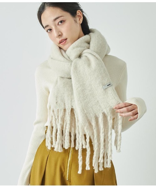 ANAP（アナップ）の「フリンジ大判ストール（ストール/ショール・レディース・ベージュ系その他/グリーン/ピンク/レッド・FREE）」の17枚目の写真