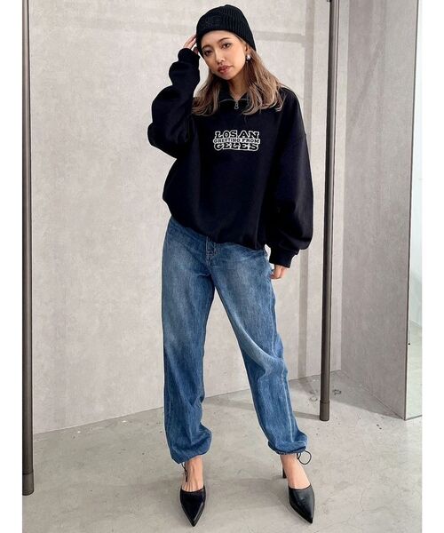 GYDA（ジェイダ）の「GYDIES ANGELS ニットキャップ（ニットキャップ/ビーニー・レディース・ブラック/オフホワイト・FREE）」の6枚目の写真